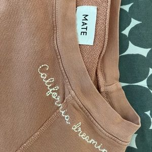 Mate the label “California dreamin” sweatshirt womens size large L terracotta
